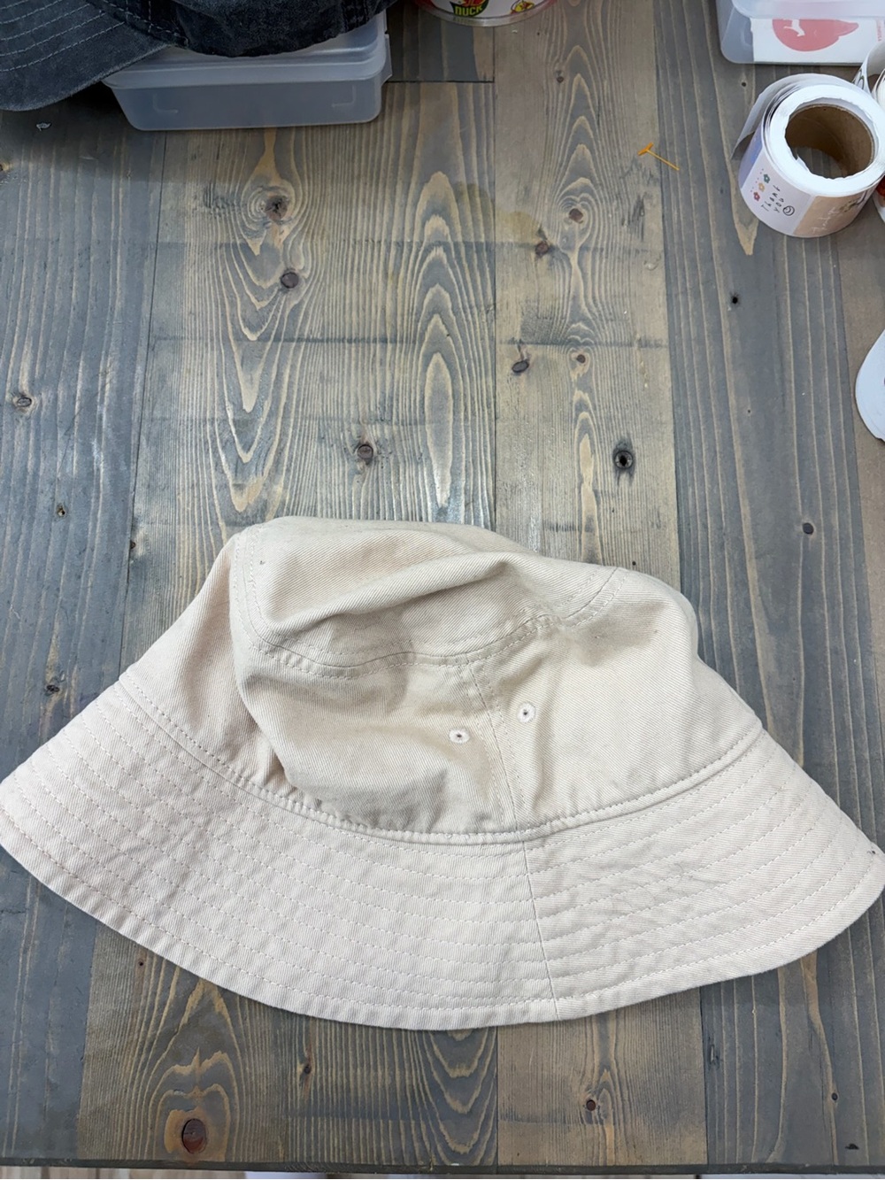 Divided H&M beige canvas bucket hat - Picture 2 of 5